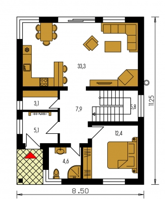 Mirror image | Floor plan of ground floor - TREND 274